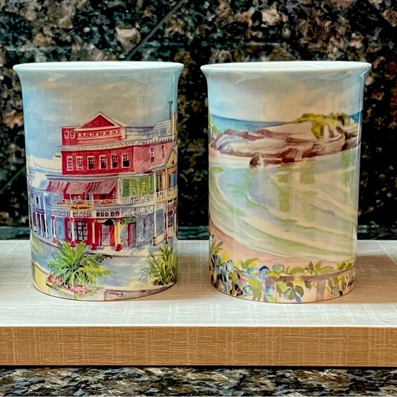 Carole Holding Studios Bermuda Mugs in Fine Bone China set of 4 - Picture 2 of 16